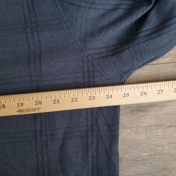 Arrow Mens Polo Pullover XL Navy Blue Gray Long Sleeve - Picture 7 of 8